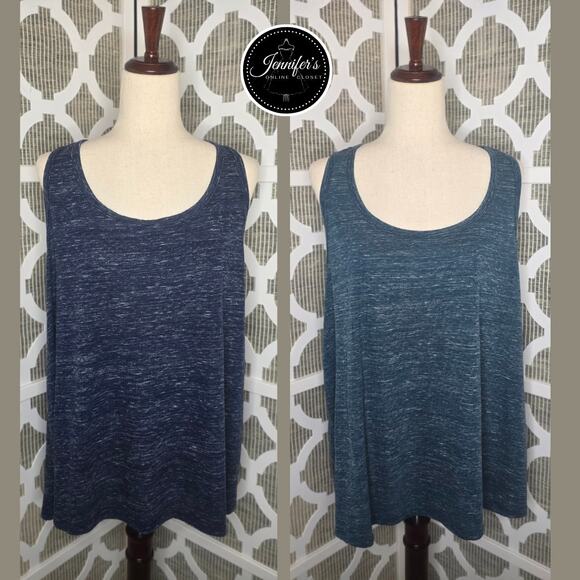Athletic Works (2) Blue and Green Racerback Mesh Tank Tops Size 3XL and 2XL - Picture 1 of 8